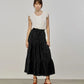 Yes Zee Black Linen Women Skirt