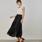 Yes Zee Black Linen Women Skirt