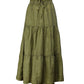 Yes Zee Green Linen Women Skirt