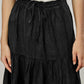 Yes Zee Black Linen Women Skirt