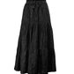 Yes Zee Black Linen Women Skirt