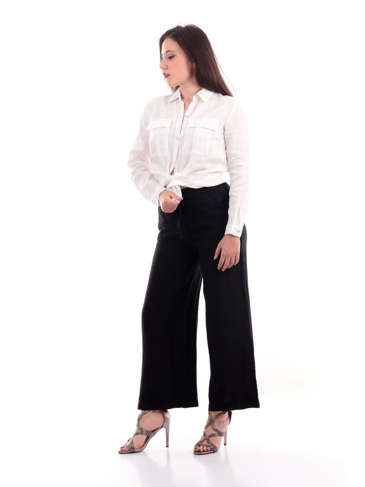 Yes Zee Black Linen Women Pant