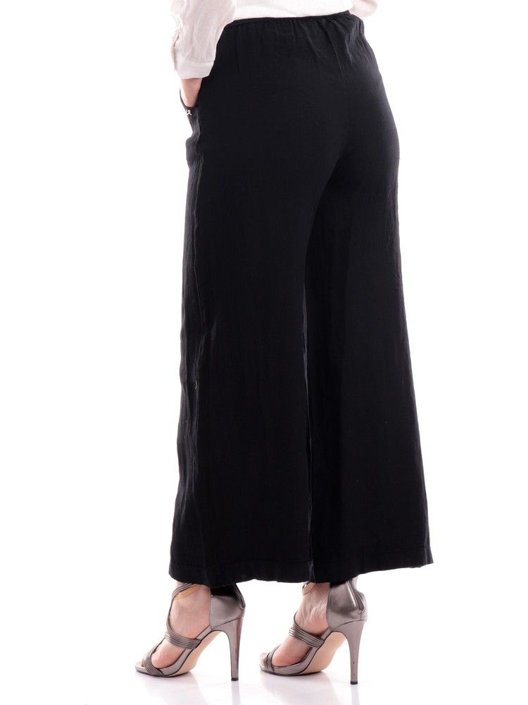 Yes Zee Black Linen Women Pant