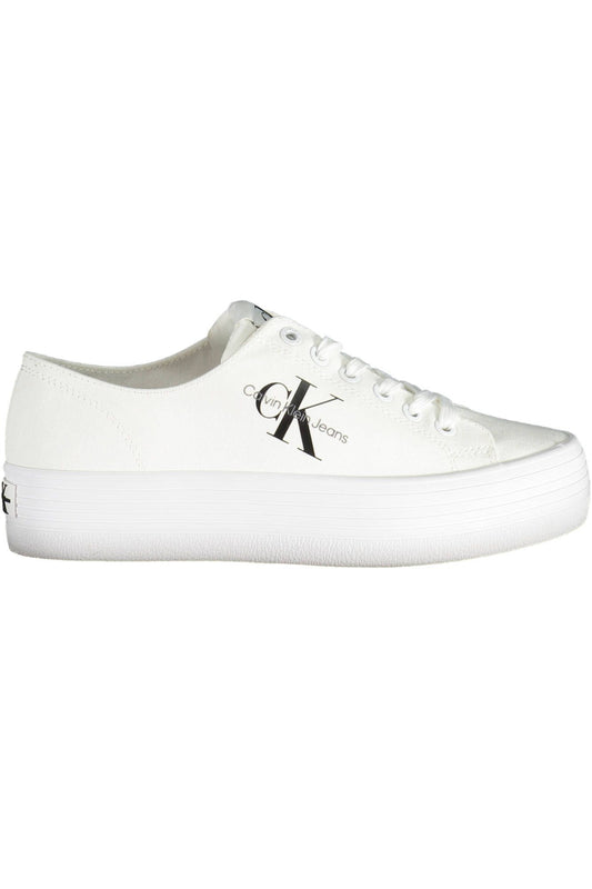 Calvin Klein White Cotton Women Sneaker