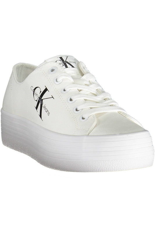 Calvin Klein White Cotton Women Sneaker