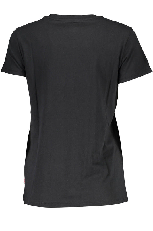 Levi's Black Cotton Women T-Shirt