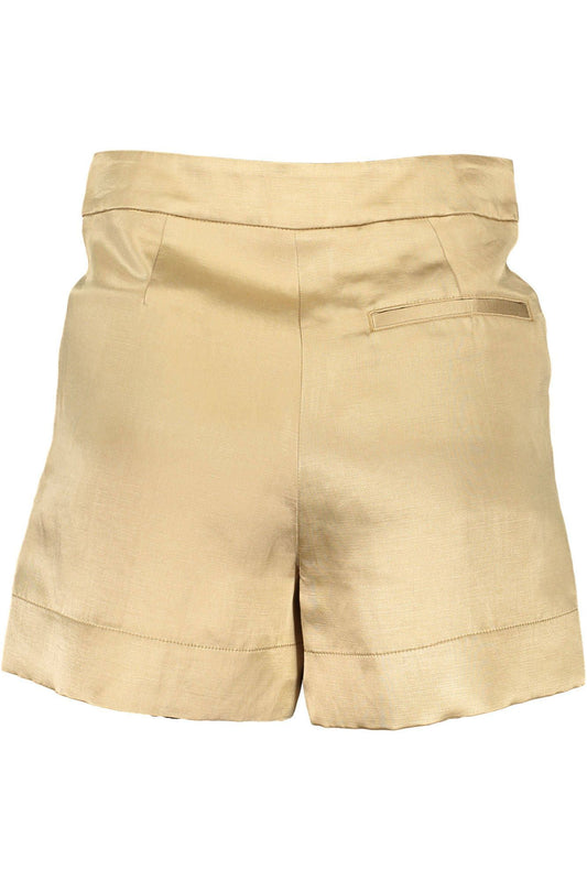 Just Cavalli Gold Linen Women Pant