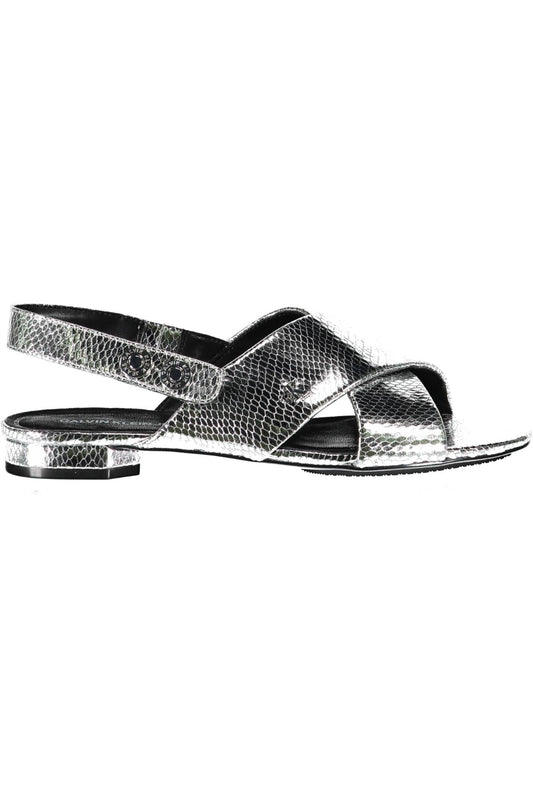 Calvin Klein Silver Rubber Women Sandal