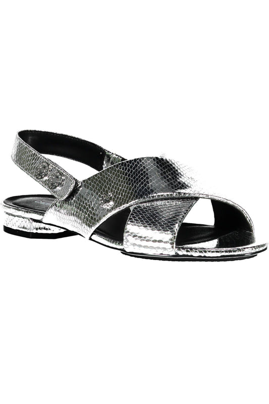 Calvin Klein Silver Rubber Women Sandal