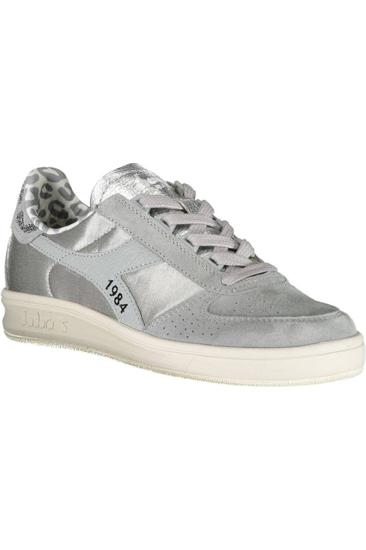 Diadora Gray Fabric Women Sneaker