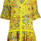 Desigual Yellow Cotton Women Dress