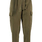 Yes Zee Green Viscose Blend Comfort-Fit Pants