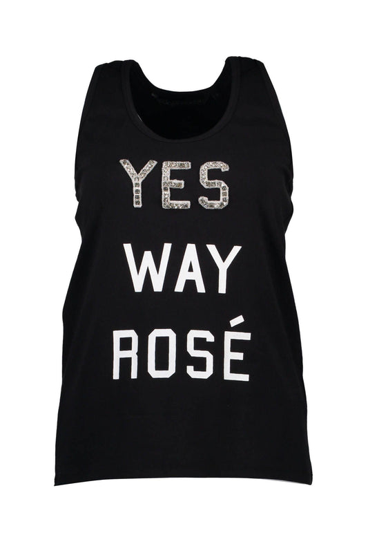 Silvian Heach Black Cotton Women Tank Top