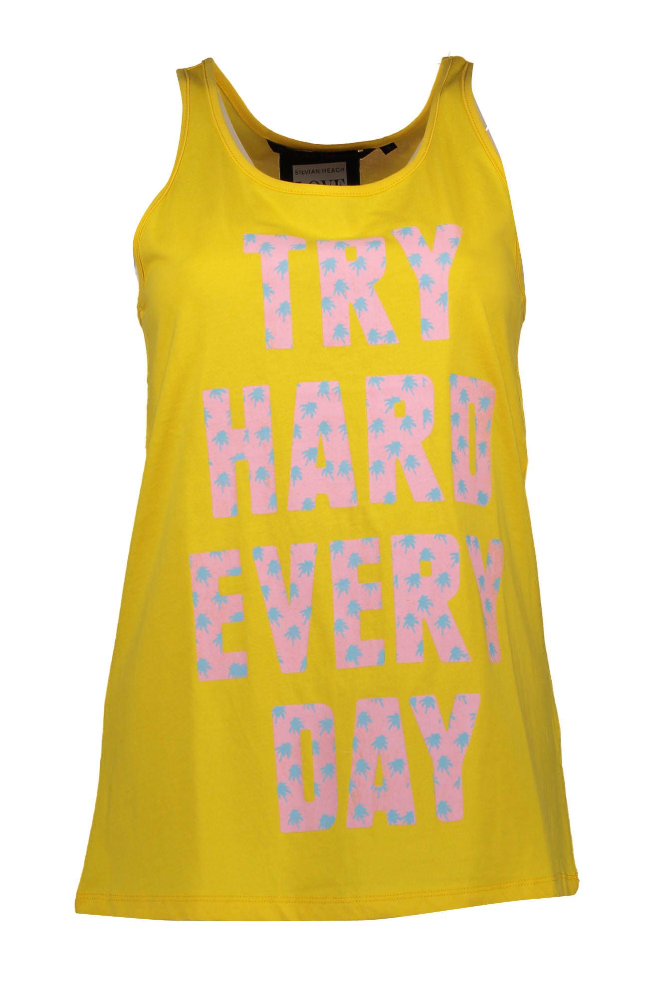 Silvian Heach Yellow Cotton Women Tank Top