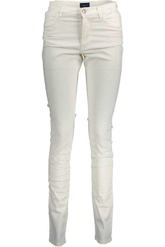 Gant White Cotton Women Pant