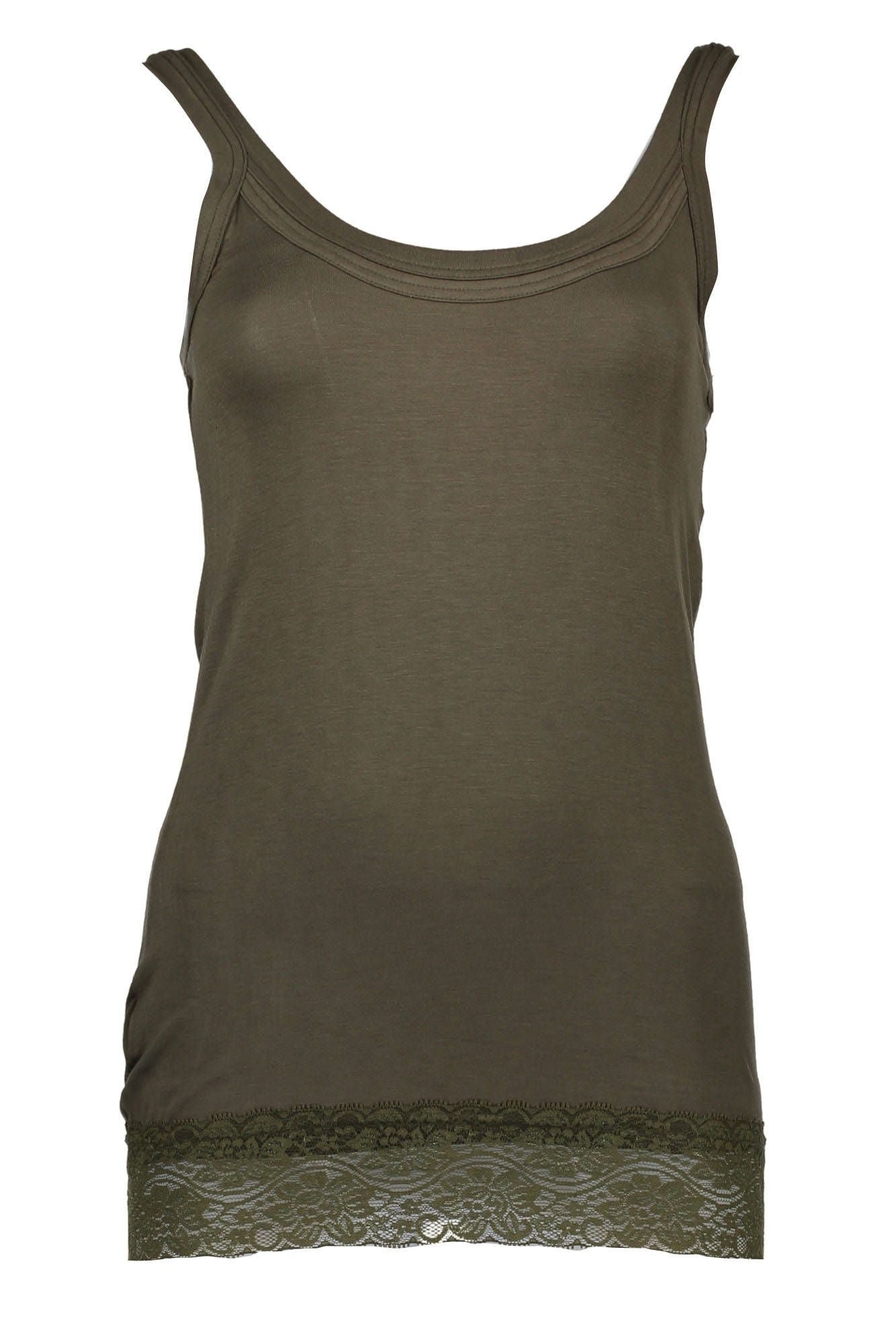 Silvian Heach Green Cotton Women Tank Top