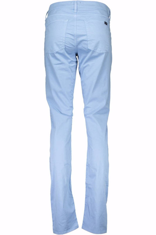 Gant Light Blue Cotton Women Trouser