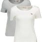 Levi's Gray Cotton Women T-Shirt