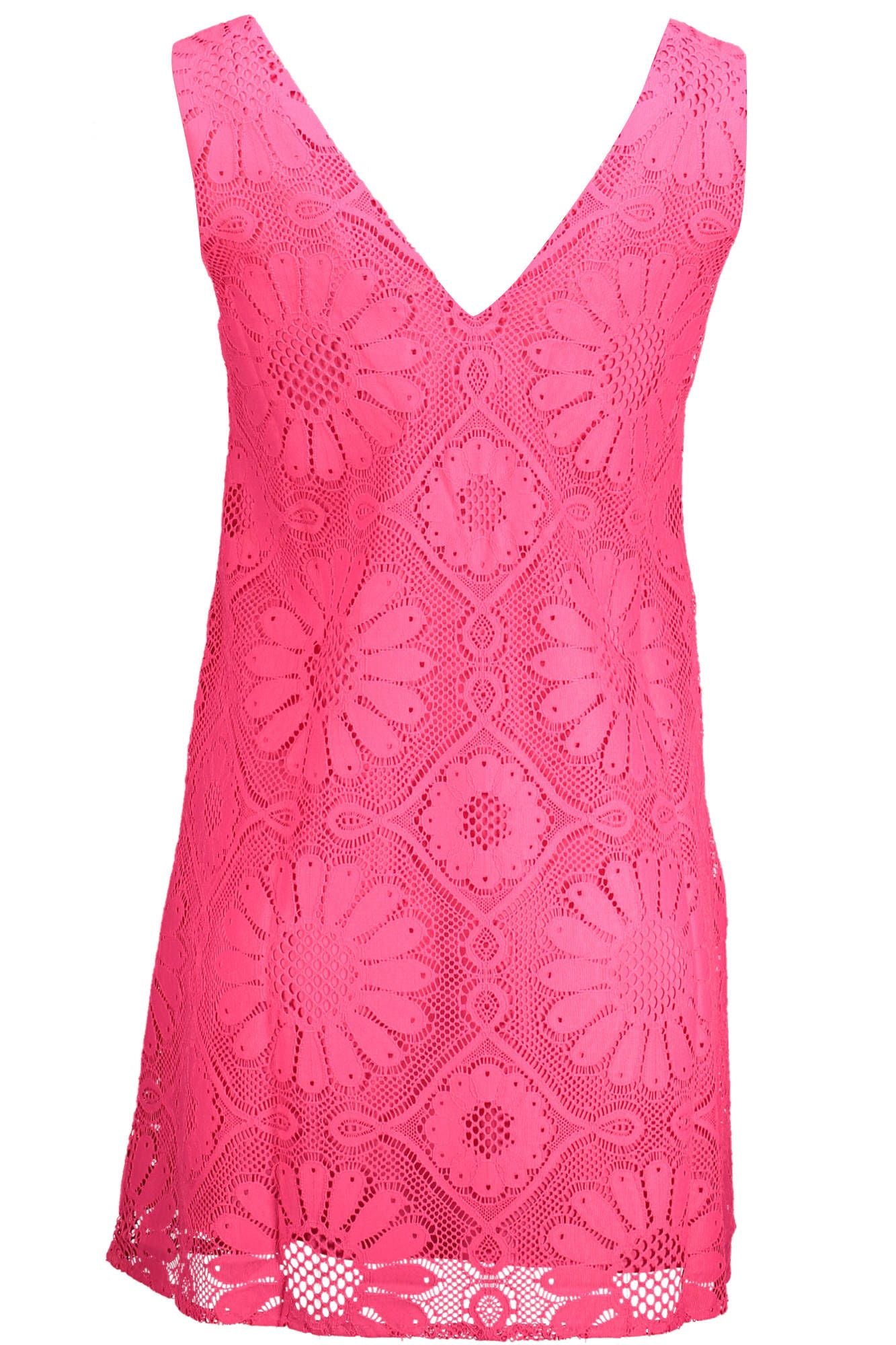 Desigual Pink Elastane Women Dress