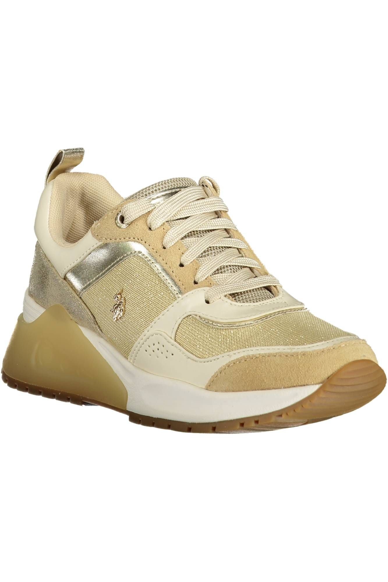 U.S. POLO ASSN. Gold Polyester Women Sneaker