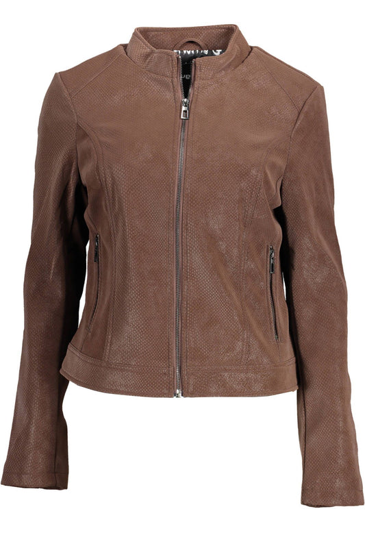 Desigual Brown Polyurethane Women Jacket