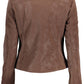 Desigual Brown Polyurethane Women Jacket