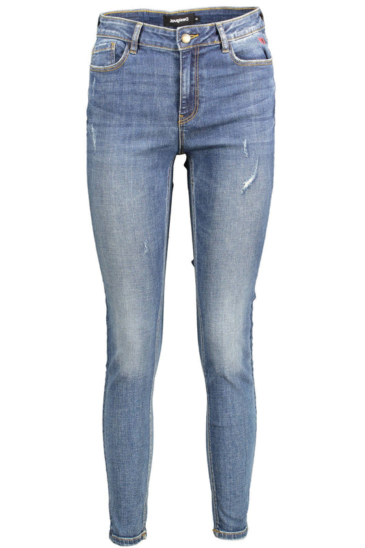 Desigual Blue Cotton Women Jean