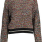 Desigual Enigmatic Black Sweater with Contrasting Details