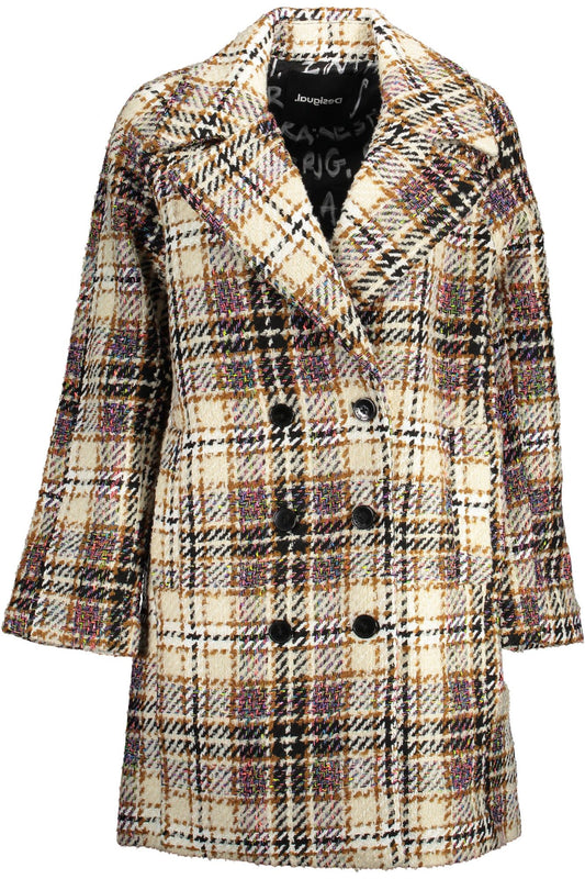 Desigual Beige Polyester Women Coat