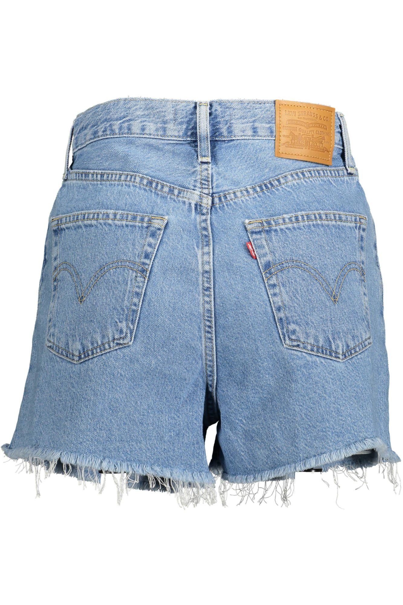 Levi's Chic Fringed Hem Denim Shorts in Light Blue