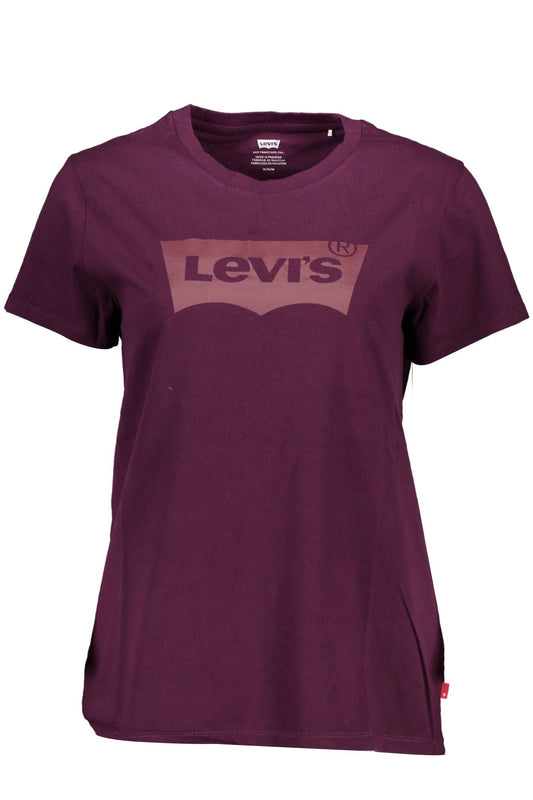 Levi's Purple Cotton Women T-Shirt