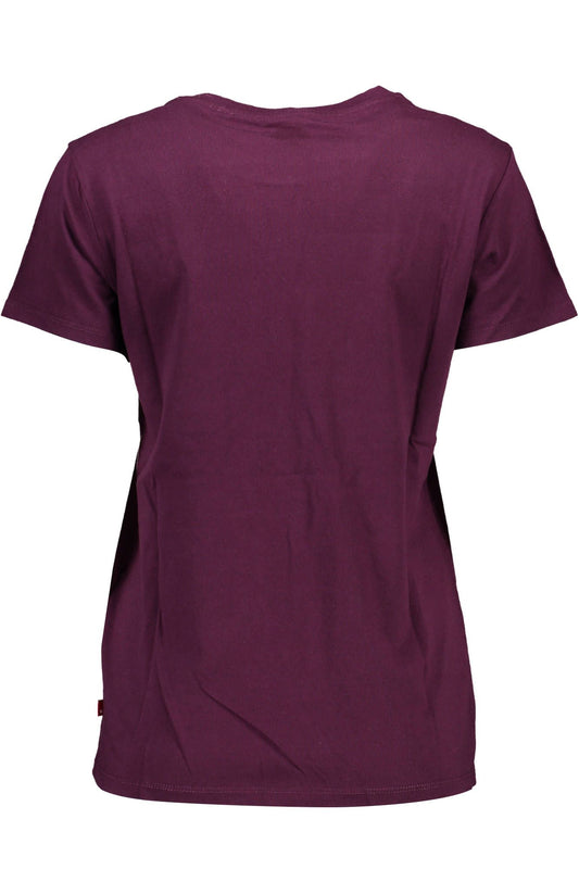 Levi's Purple Cotton Women T-Shirt