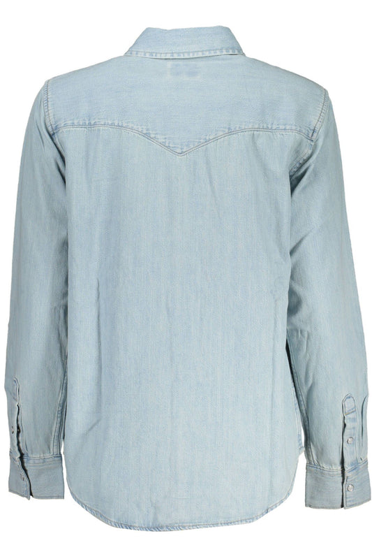 Levi's Light Blue Cotton Women Shirt