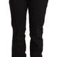 Just Cavalli Sleek Mid-Waist Slim Fit Black Jeans