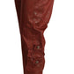 Just Cavalli Chic Brown Cropped Cotton Pants