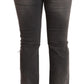 Costume National Chic Gray Low Waist Skinny Denim