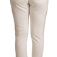 Patrizia Pepe Chic White Mid Waist Jogger Pants