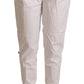 Met Chic White Tapered Cropped Pants