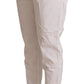 Met Chic White Tapered Cropped Pants