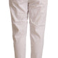 Met Chic White Tapered Cropped Pants