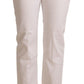 L'Autre Chose Chic White Mid Waist Skinny Cropped Jeans