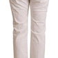 L'Autre Chose Chic White Mid Waist Skinny Cropped Jeans