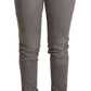 Acht Chic Gray Low Waist Skinny Cotton Jeans