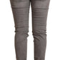 Acht Chic Gray Low Waist Skinny Cotton Jeans