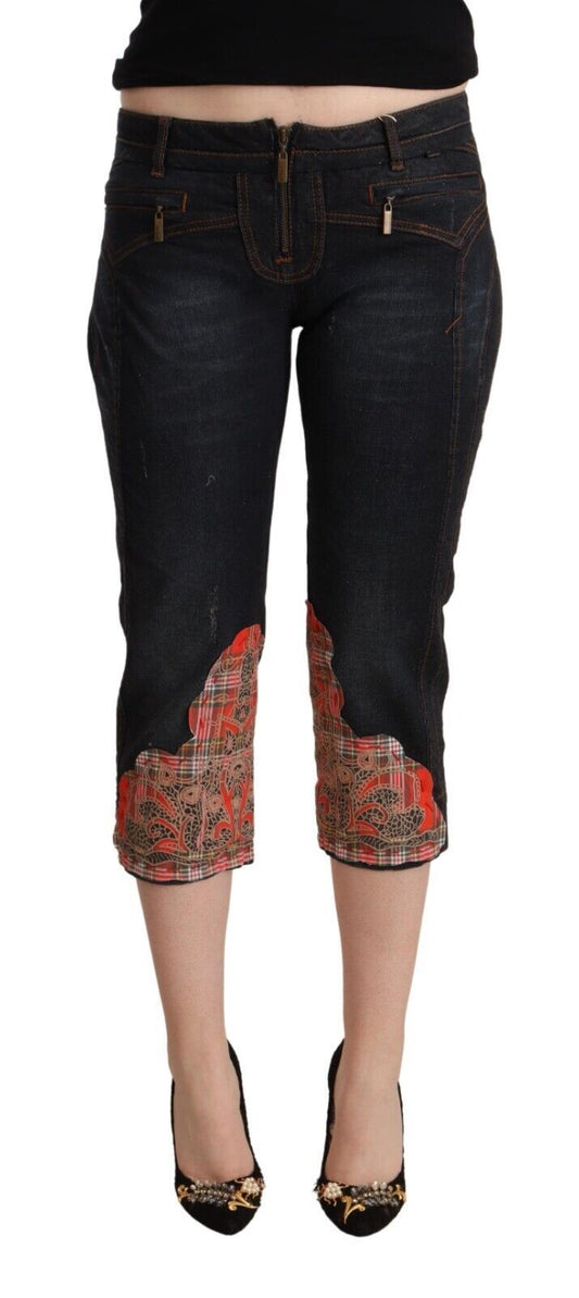 Just Cavalli Chic Cropped Capri Low-Waist Jeans