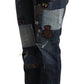 Ralph Lauren Chic Patchwork Mid Waist Denim Jeans