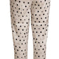 Ermanno Scervino Chic High Waist Polka Dotted Tapered Pants