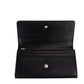 Burberry Porter Black Grained Leather Branded Logo Embossed Clutch Flap Wallet