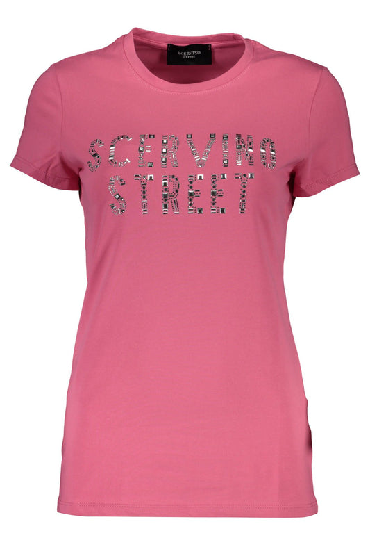 Scervino Street Pink Cotton Women T-Shirt