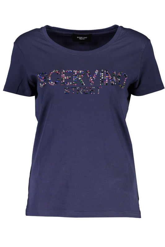 Scervino Street Blue Cotton Women T-Shirt